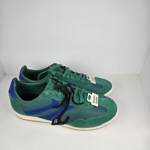 No Boundaries Mens Green Lace Up Slim Sneakers Size 13 Memory Foam Suede